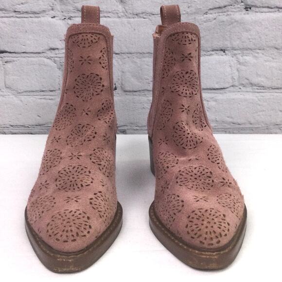 Coach Bowery Festival Boho Western Chelsea Suede Casual Slip On Ankle Bootie 5.5 - Picture 2 of 15